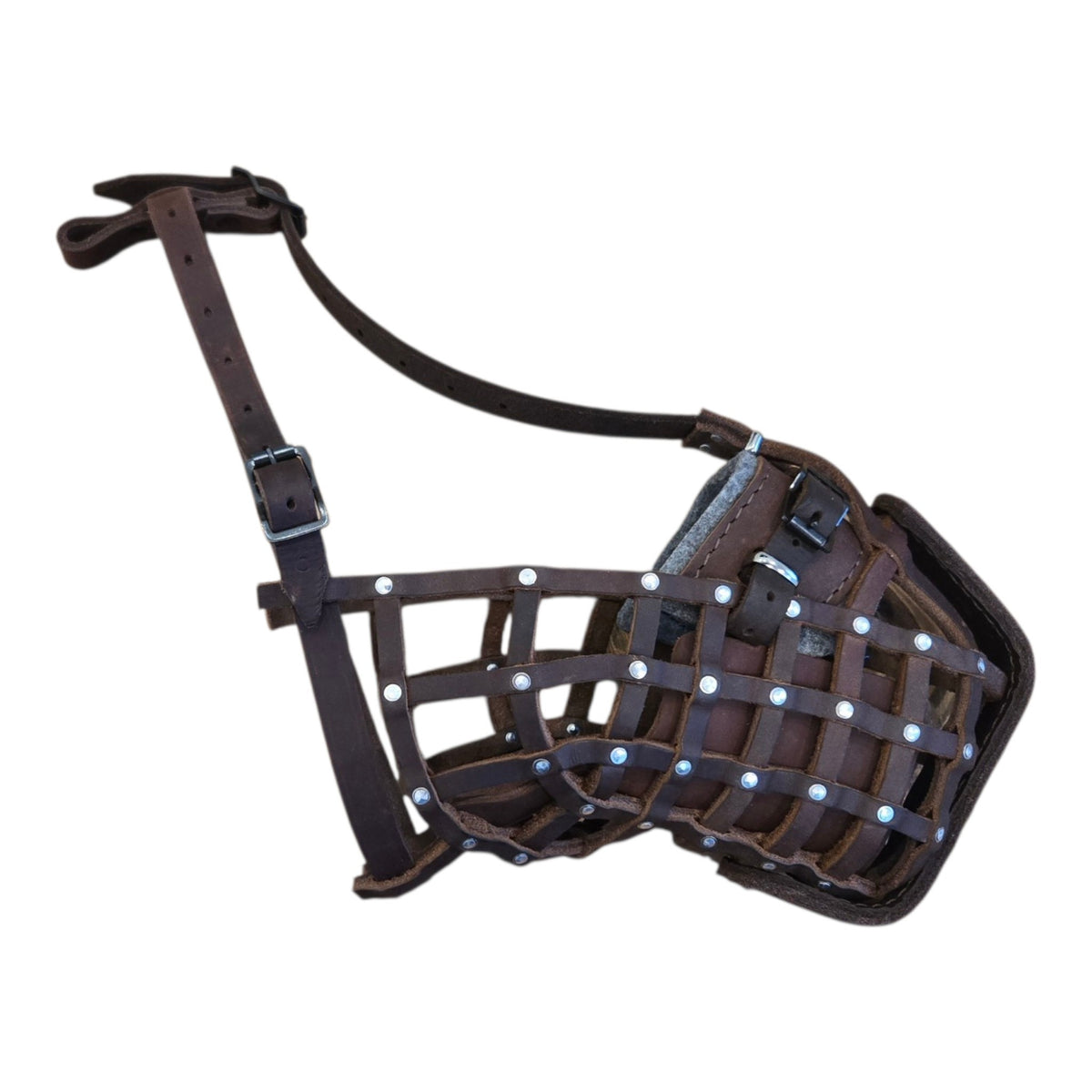 EUROPEAN LEATHER BASKET WEAVE MUZZLE
