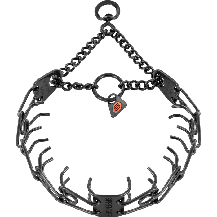 Herm Sprenger 3.2 mm ULTRA-PLUS SWIVEL Training Collar - BLACK STAINLESS STEEL