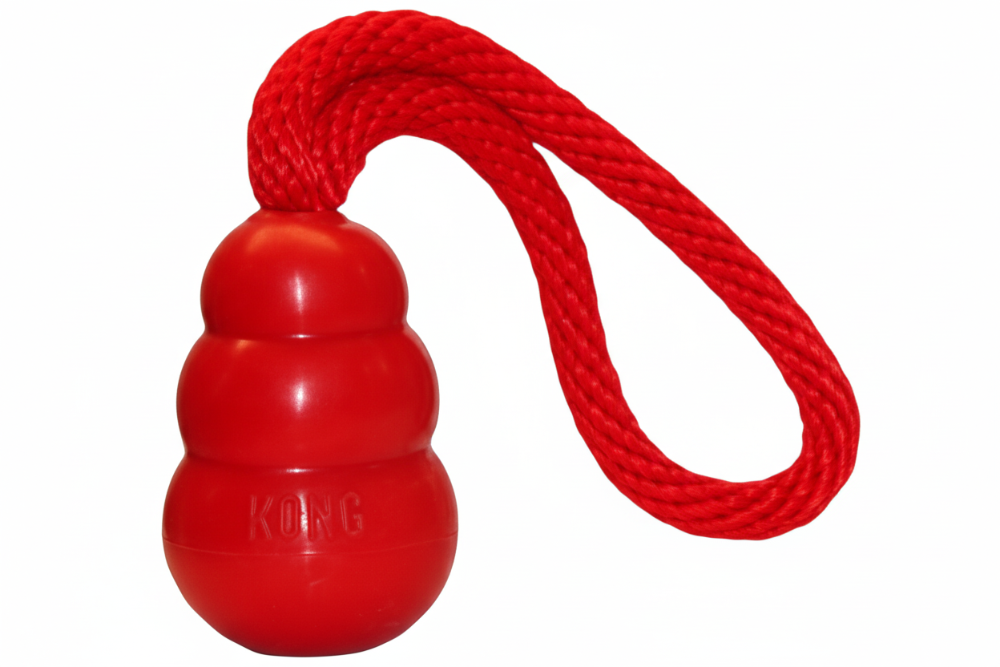 LARGE RED KONG CLASSIC WITH ROPE HANDLE