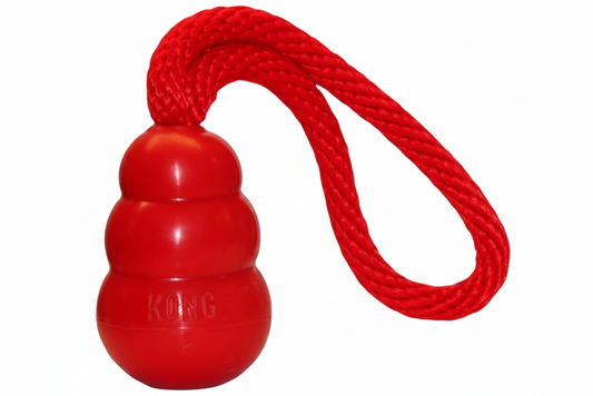 LARGE RED OR BLACK KONG WITH ROPE HANDLE
