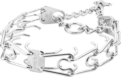 prong collar with metal clasp